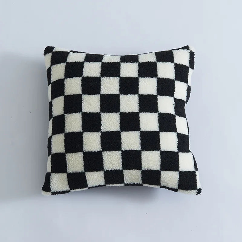 Decorbites™ Hahnentritt-Muster Kissenbezug 30x50 cm Schwarz und Weiß Bogen-Taille Kissenhülle