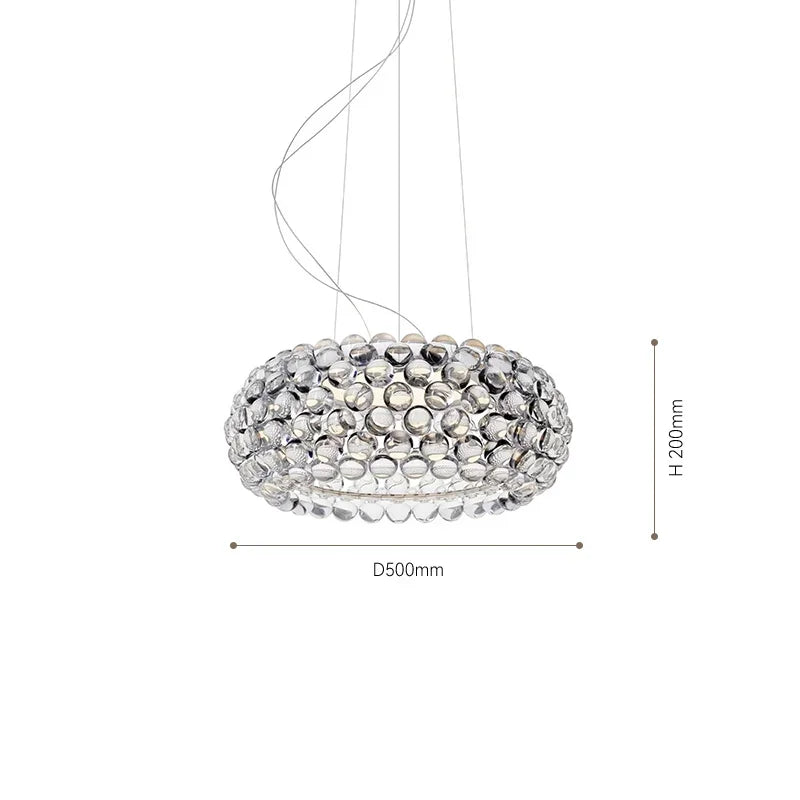Decorbites™ Acryl RS7 Lampenanhänger Caboche Dia35/50/65CM Klar Gold Lampe