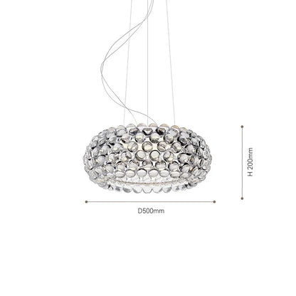 Decorbites™ Acryl RS7 Lampenanhänger Caboche Dia35/50/65CM Klar Gold Lampe