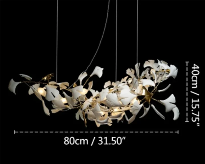 Gold Porcelain Pendant Light