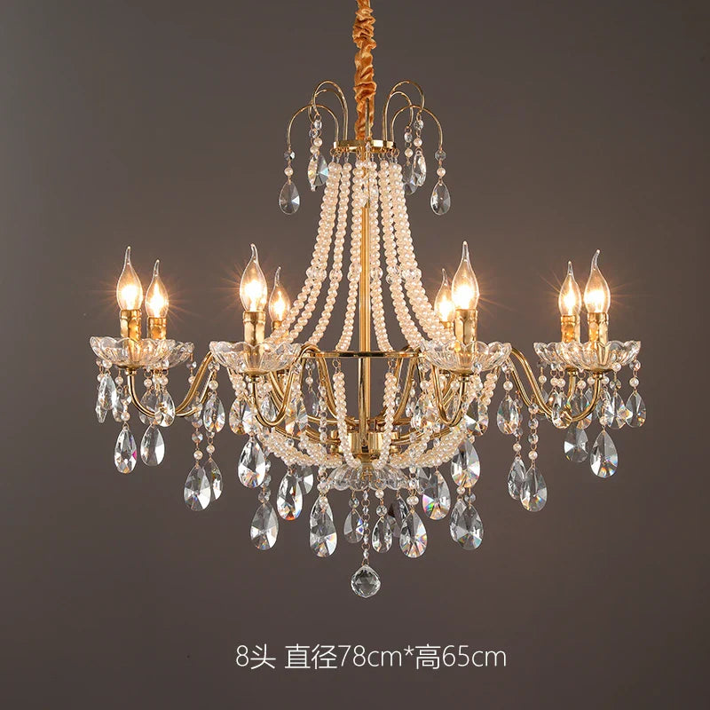 Decorbites™ Französischer Perlenkronleuchter, Elegantes Retro-Design für luxuriöse Wohnräume