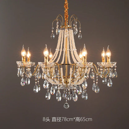 Decorbites™ Französischer Perlenkronleuchter, Elegantes Retro-Design für luxuriöse Wohnräume