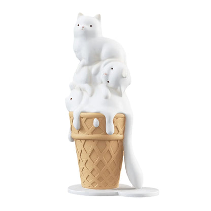 Decorbites™ Eiscreme-Katzen-Skulptur Harz-Figur Moderne Heimdekoration Kreative Tierfigur
