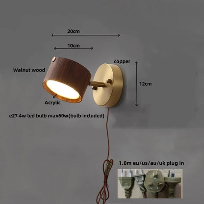Decorbites™ LED Holz-Basis Wandlampe Modernes Kunst-Lichtarmatur für Wohnzimmer & Badezimmer