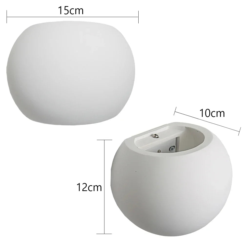 Decorbites™ Gipskarton-LED-Wandleuchte 5W Wandlampen Moderne Innenbeleuchtung Schlafzimmer Wohnzimmer