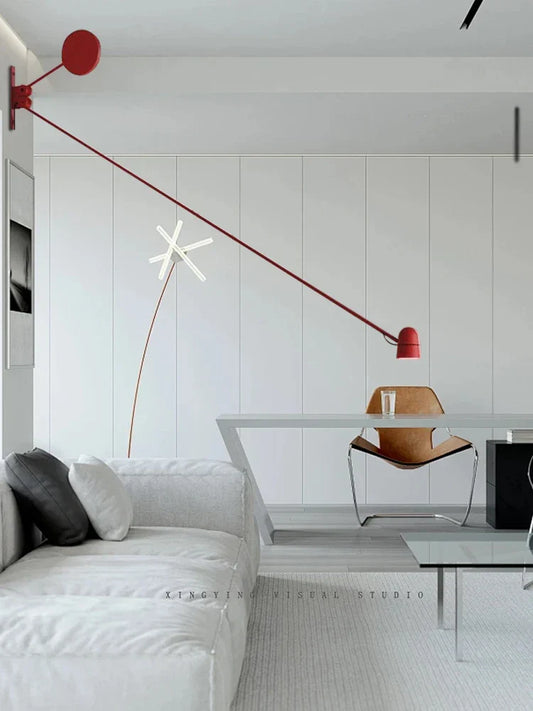 Decorbites™ verstellbare LED-Schaukelarm-Wandleuchte in Rot/Schwarz - Modernes Licht