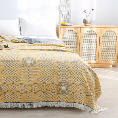 DecorBites™ Cotton Gauze Soft Throw Blanket for Bed and Sofa