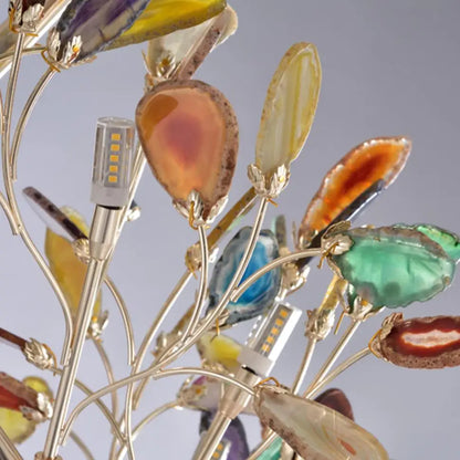 Decorbites™ Achats-Lampenboden | Buntes Art-Deco-Design | G4-Birnen | Goldmetall