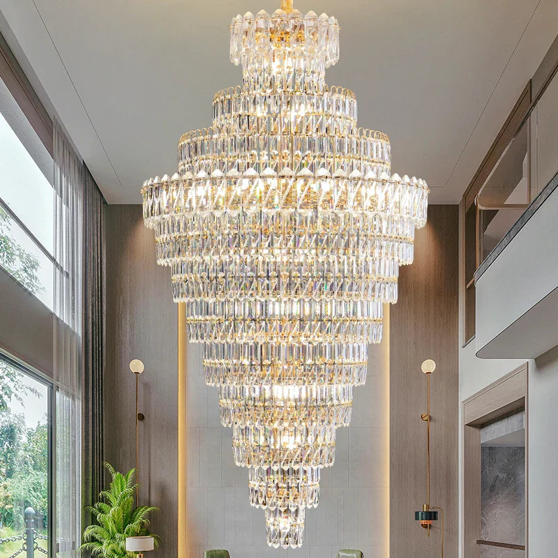 Decorbites™ Kristall-Leuchter: Penthouse-Lichtluxus für Villa-Wohnzimmer, rotierende Treppenhaus-Atmosphäre