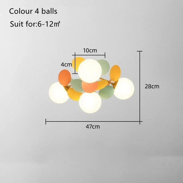 Decorbites™ Kinder-LED-Deckenleuchte: Eisenblech-Glas-Leuchter