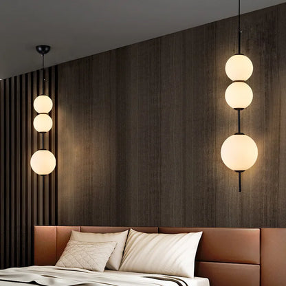 Decorbites™ LED Weiß Glas Kugel Hängeleuchte für die Hausdekoration.