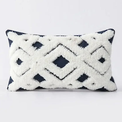 DecorBites™ Geometric Tufted Tassel Pillow Cover - Handcrafted Boho Chic Cushion Cover
