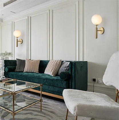 DecorBites™ Glass Ball Wall Lamp Metal Wall Lights for Modern Living Room Decoration