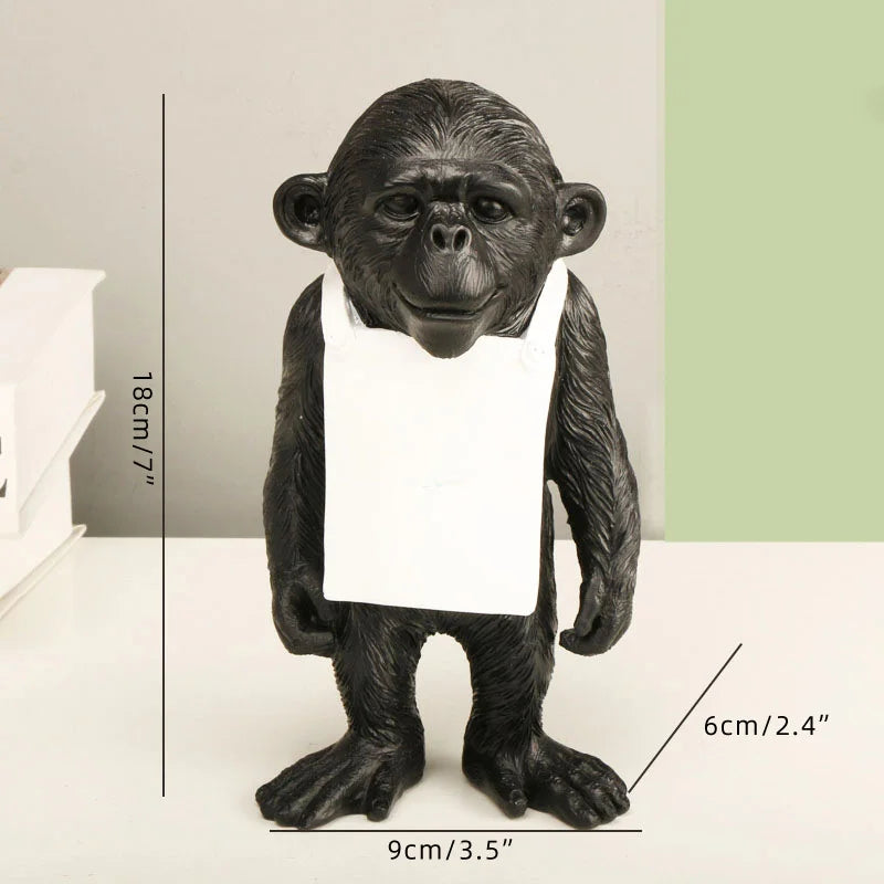 Decorbites™ Gorilla-Skulptur Harzfigur Affenstatue Wohnraumausstattung Wohnzimmer-Figur Handwerk