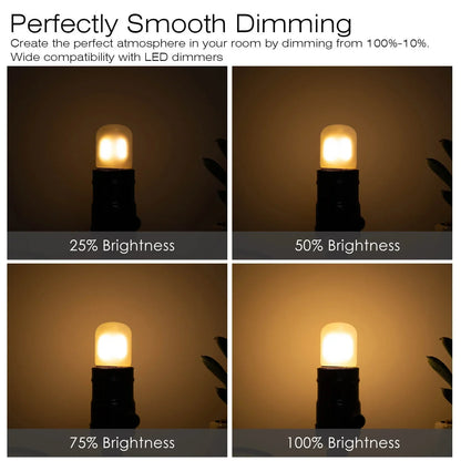 Decorbites™ dimmbare 1W Rohren-LED-Lampen, E27-Sockel, 2700K-6000K, matt - Deckenventilator, Kühlschrank