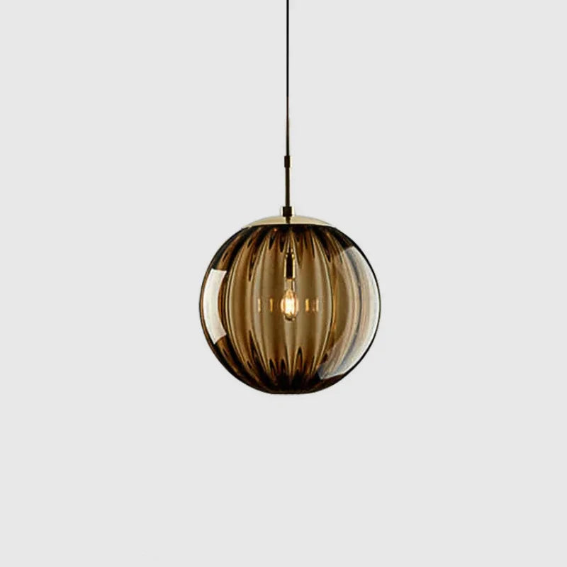 Nordic White Glass Globe Pendant Light