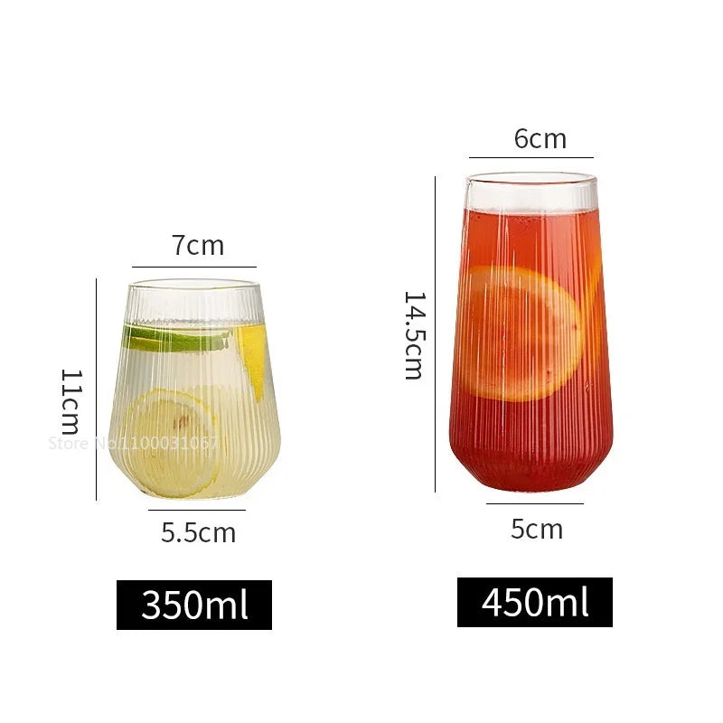 Decorbites™ Glasbecher-Set mit Deckel und Trinkhalm für Tee, Kaffee, Saft, Bier, Milch, Mokka
