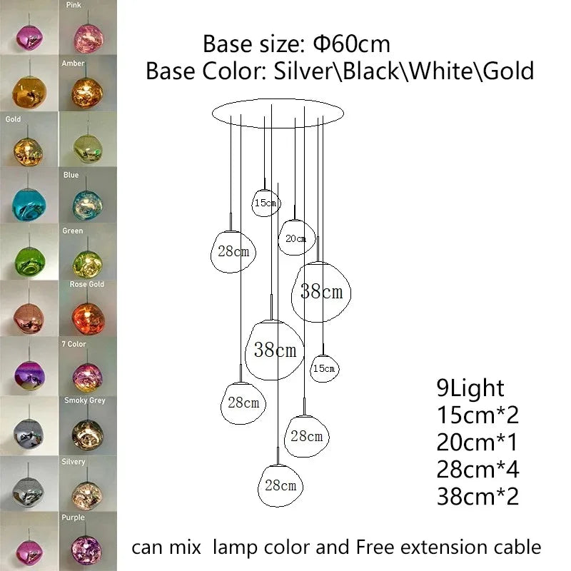 Nordic Lava Acrylic Pendant Light