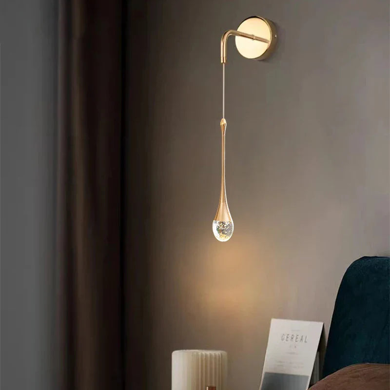DecorBites™ Crystal LED Wall Lamp Modern Minimalist Living Room Bedside Lamp