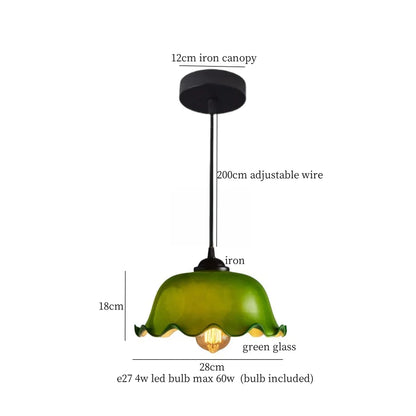 Decorbites™ Grüne Glas-LED-Hängeleuchte für die Dekoration von Wohn- und Esszimmer