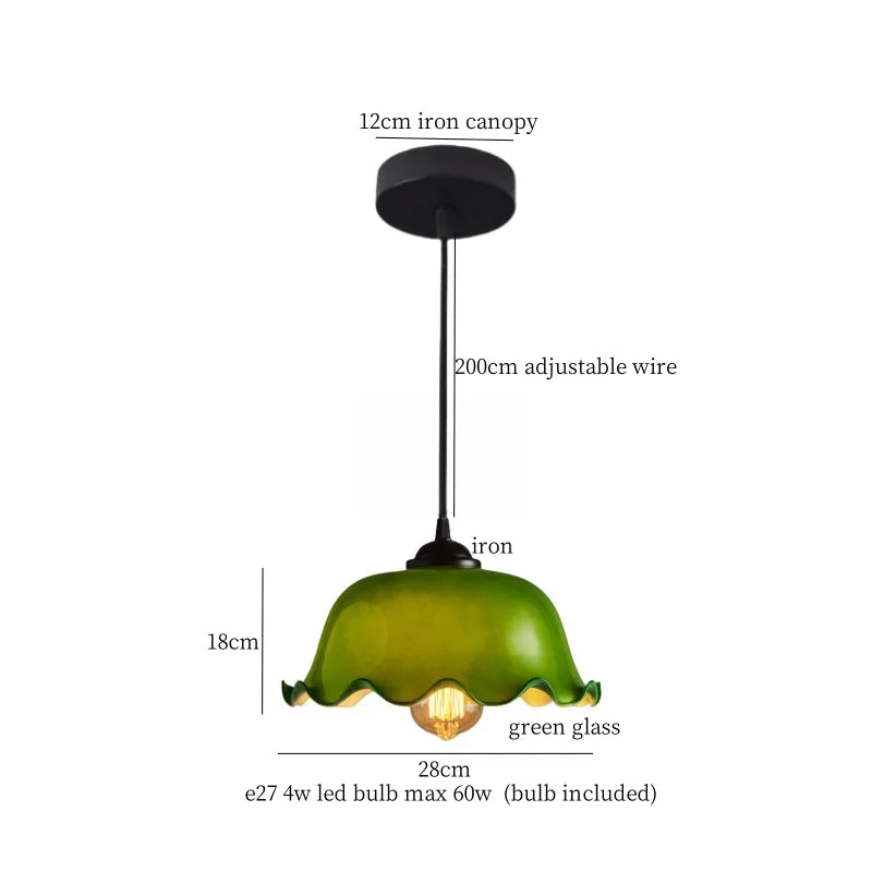 Decorbites™ Sahne Vintage Messing Glas LED-Hängeleuchte für Restaurant Bar Café Loft
