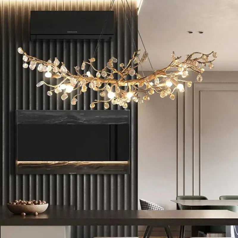 Decorbites™ Kapokblüten-Glas-Kristall-Kronleuchter für Wohnzimmer Esszimmer Schlafzimmer