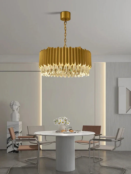 Decorbites™ Gold Kristall-Wassertropfen-Hängeleuchte - Schwarze Pendelleuchte
