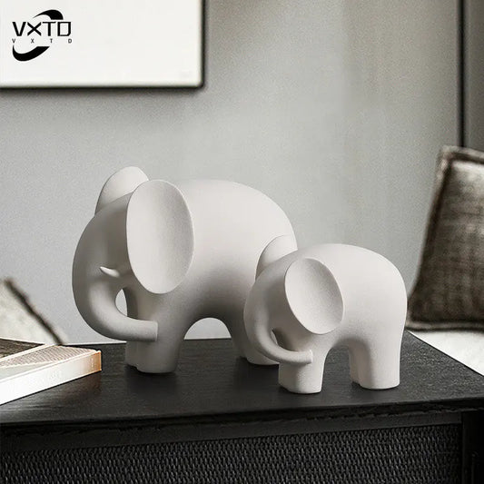 Decorbites™ Elefantenharz-Statue – Nordischer Stil für Home-Office-Dekoration und Skulptur