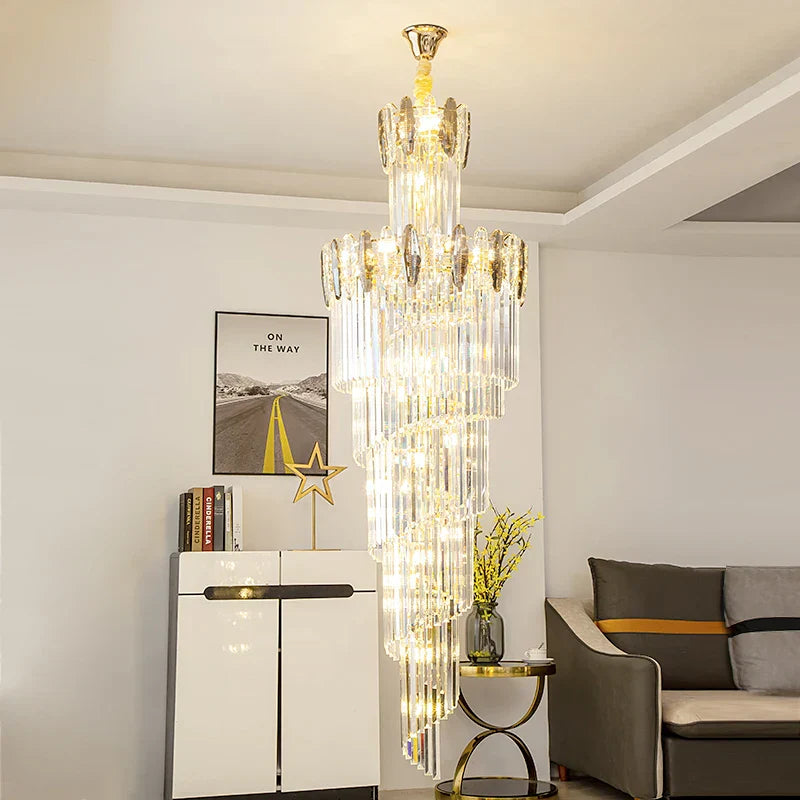 Decorbites™ Kristall-Kronleuchter: Moderner minimalistischer Luxusleuchter für das Duplex-Wohnzimmer