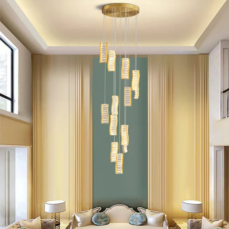 Decorbites™ Deluxe Kristall-Spiral-Slinglights für Hotel-Lobby und Esszimmer-Dekoration