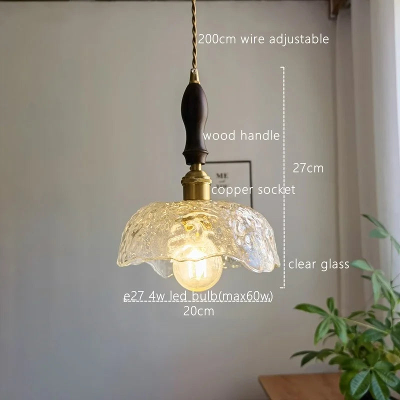Decorbites™ Japanischer Stil Grüne Glas LED Hängelampe für die Wohnraumausstattung