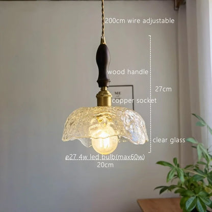 Decorbites™ Japanischer Stil Grüne Glas LED Hängelampe für die Wohnraumausstattung