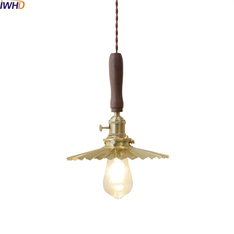 Decorbites™ Kupfer-Walnuss-LED-Hängeleuchten, moderne Hängelampe für Flur, Schlafzimmer, Esszimmer