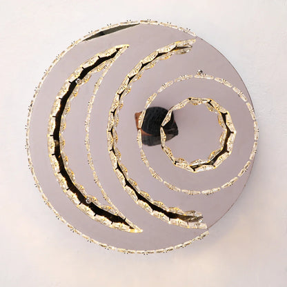 DecorBites™ Crystal LED Sun Moon Chandelier Pendant Light for Living Dining Bedroom