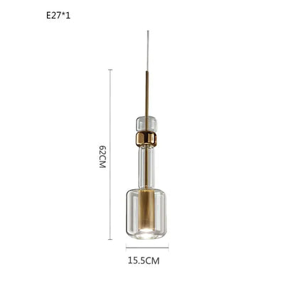 Decorbites™ Zylindrische Glas-Pendantleuchte: Modernes, nordisches Design für Wohnzimmer, Restaurant, Küche