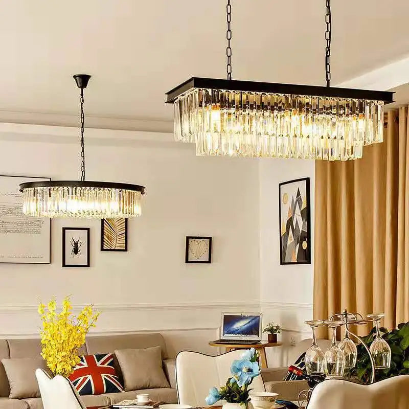 Retro Gold Black Chandelier
