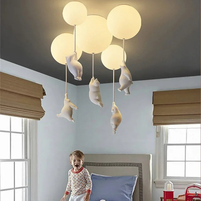 Decorbites™ Kinder Bären LED Deckenleuchte – Designer Pendelleuchte für das Kinderzimmer