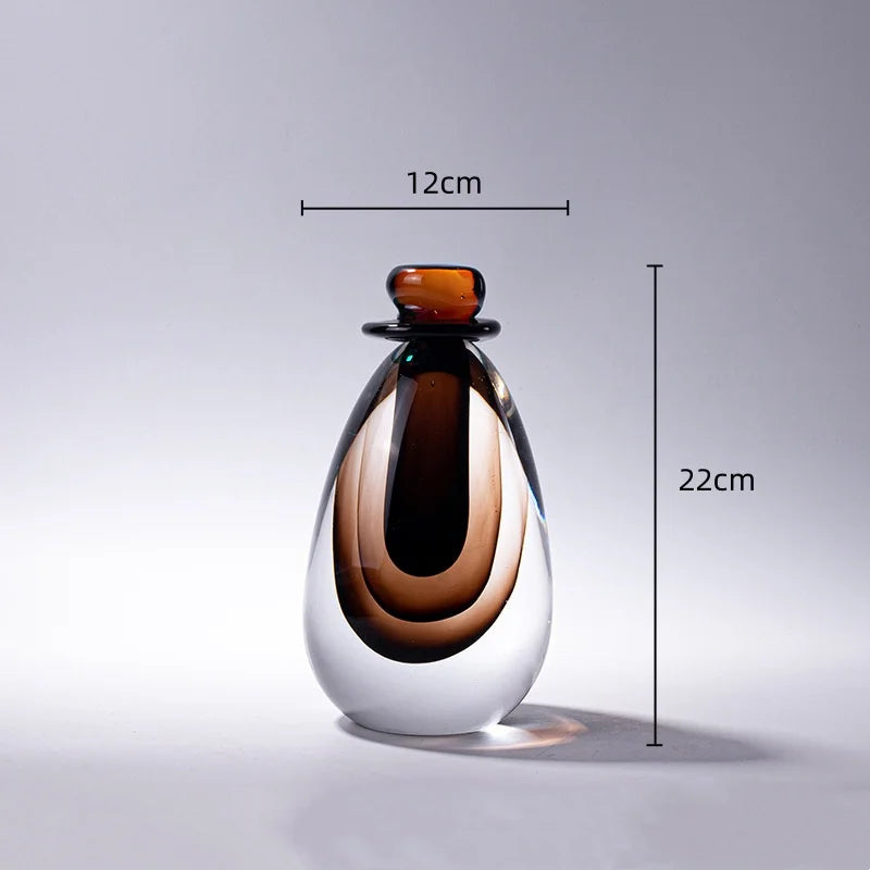 Decorbites™ Doppelt gefärbtes Glasgefäß mit Deckel in Gradient-Design für Terrarien-Dekoration
