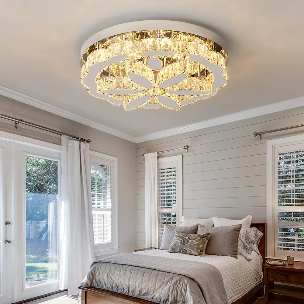 Decorbites™ Kristall-Deckenleuchter: Moderne LED-Beleuchtung mit Fernbedienung zum Dimmen für luxuriöse Einrichtung des Zuhauses