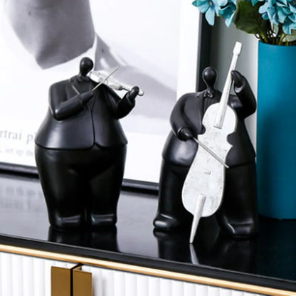Decorbites™-Menschliche Figur-Skulptur Musikinstrument Band-Charakter Heimdekoration