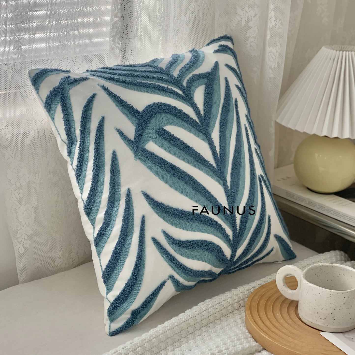 Decorbites™ Laub-Besticktes Baumwoll-Kissenbezug-Set - Heimdekoration Kissenbezüge 45x45
