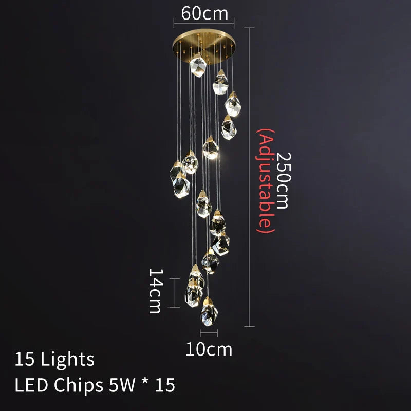 DecorBites™ Crystal LED Ceiling Chandelier: Stylish Lighting for Home Decor
