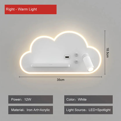 Decorbites™ LED-Bettlampe mit kabelloser Telefonladefunktion und USB, Multifunktions-Wandleuchte