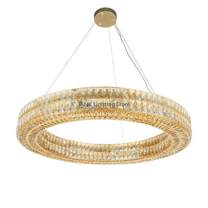 Decorbites™ K9-Kristall-Ring-Anhängerleuchte: Deluxe LED-Innenraumdekoration für Wohnzimmer, Schlafzimmer & Restaurant