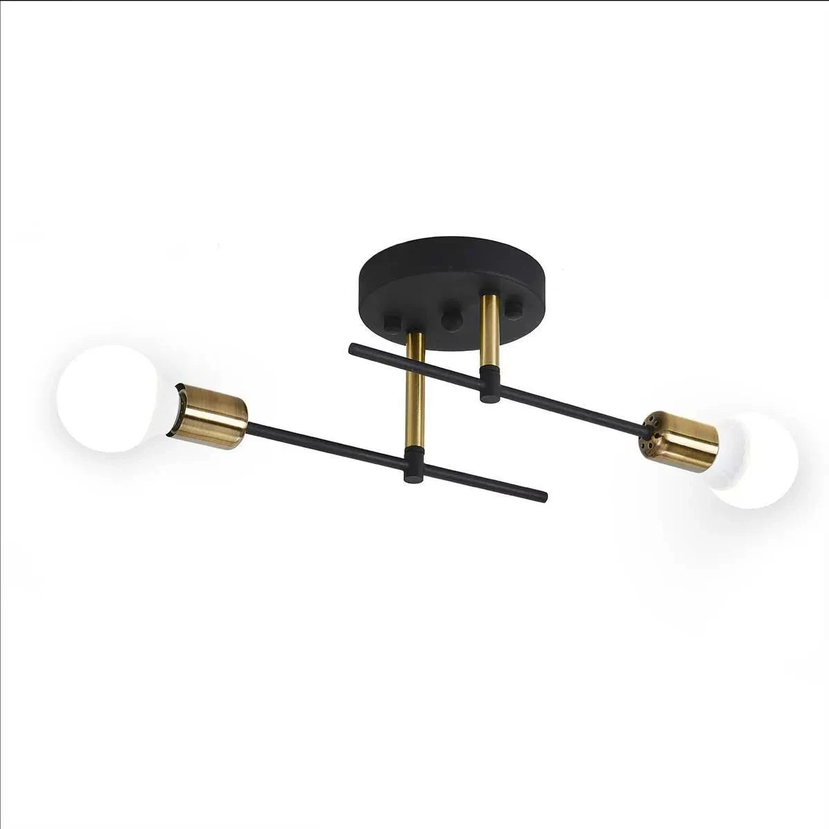 Moderne Industrielle Kronleuchter Deckenleuchte Anhängerlampe 2 Köpfe Schwarz für Wohnzimmer Esszimmer Schlafzimmer Café und Küche