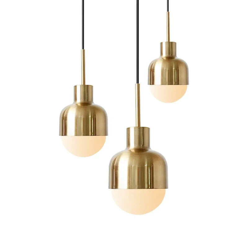 Gold Iron Pendant Lamp With Plated Metal Finish