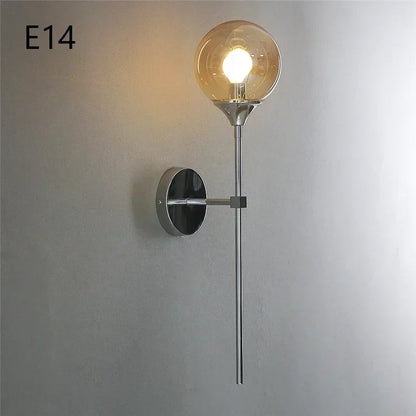 Decorbites™ Glasball-Wandlampen: Moderne nordische goldene Chrom-Beleuchtungskörper für Wohnzimmer, Küche