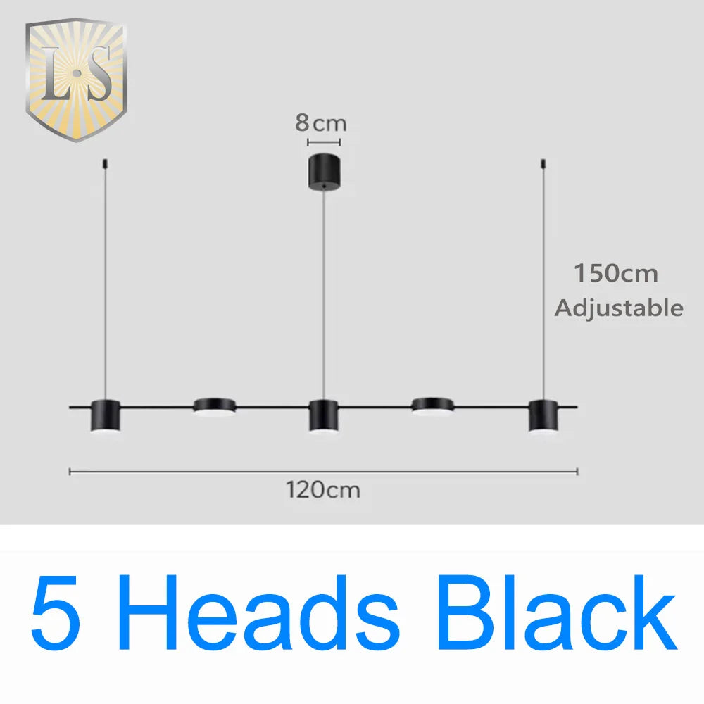 Art Deco Black and Gold LED Pendant Light
