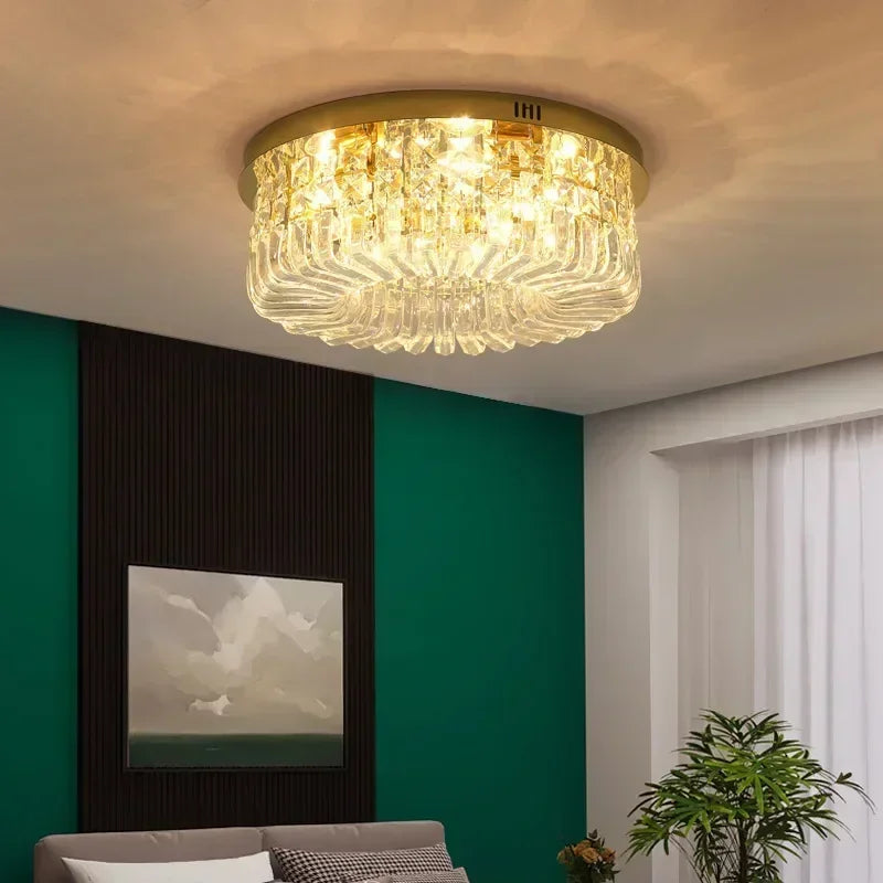 Decorbites™ Gold Kristall-Deckenleuchter - Moderne LED-Pendantbeleuchtung für Wohn- und Esszimmer