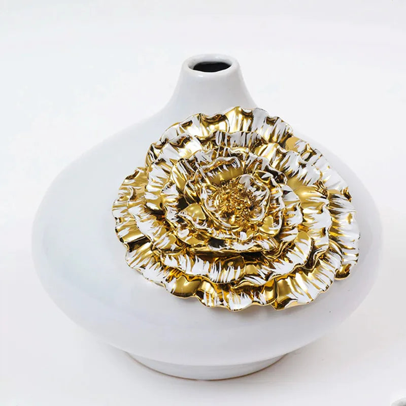 Decorbites™ Fransen-Geometrie Keramikvase Hochzeits-Home-Dekoration Blumenstrauß Blumentopf